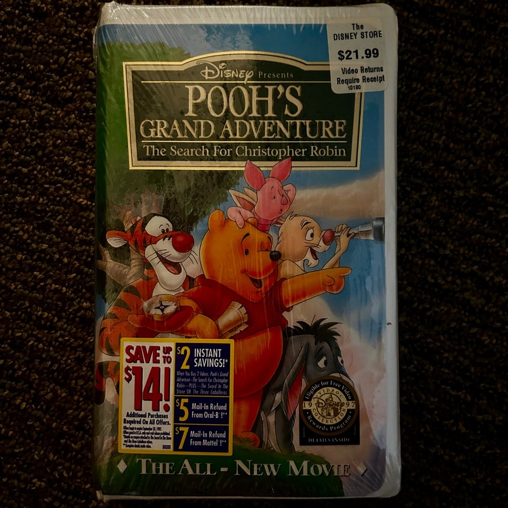 Vintage VHS Tape Pooh’s Grand Adventure